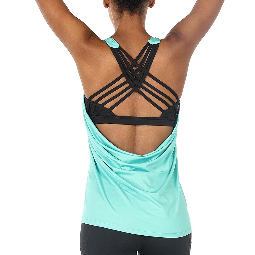 Women's Built in Bra Workout Yoga Tank Top